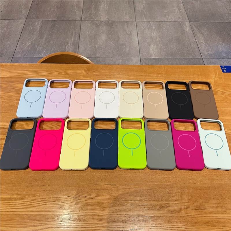 Skin-sensitivity Silicone Liquid IPhone 17 Mobile Phone Case Magnetically Absorbed Full-package Anti-fall Apple 17pro Air Protective Case Max